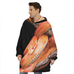 Corn Snake Print Hoodie Blanket