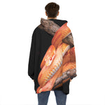 Corn Snake Print Hoodie Blanket