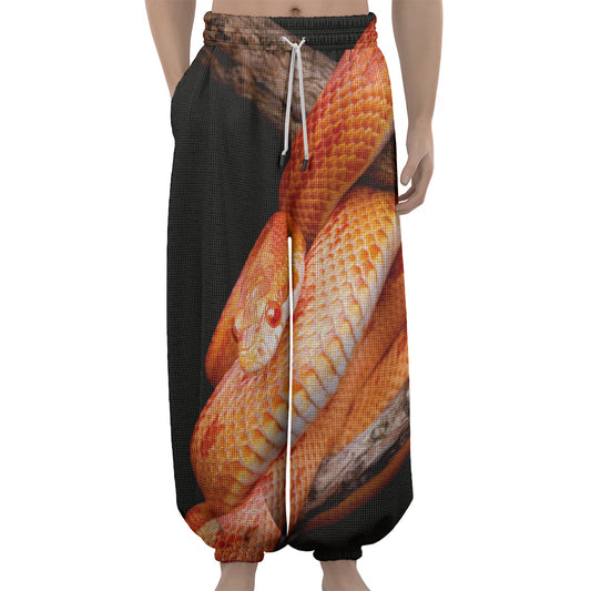 Corn Snake Print Lantern Pants