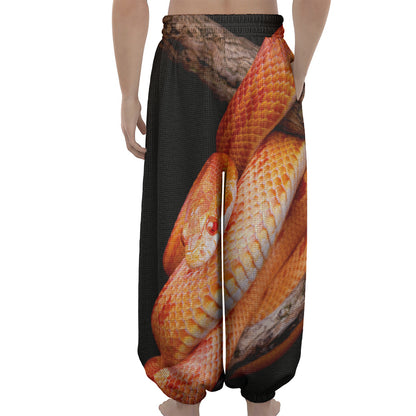 Corn Snake Print Lantern Pants