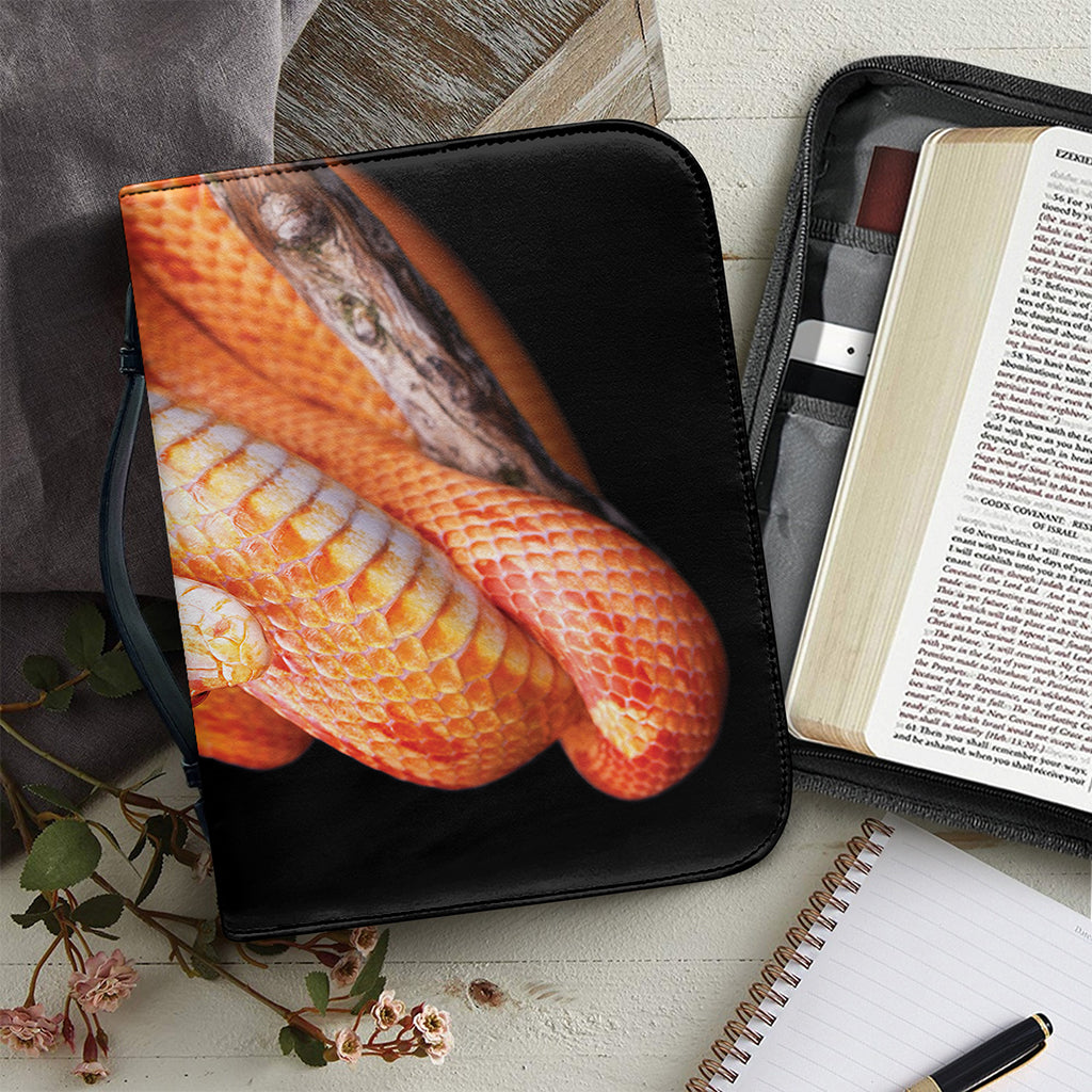 Corn Snake Print Leather Bible Cover