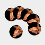 Corn Snake Print Leather Coaster Set