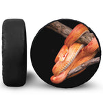 Corn Snake Print Leather Spare Tire Cover