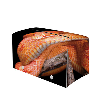 Corn Snake Print Leather Tissue Box Cover