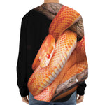 Corn Snake Print Long Sleeve Baseball Jersey