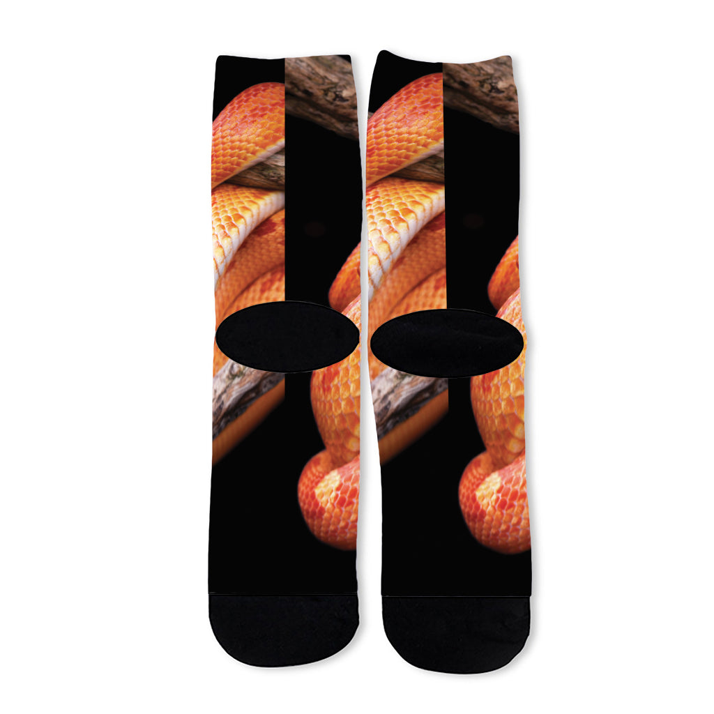 Corn Snake Print Long Socks