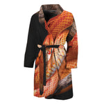 Corn Snake Print Men's Bathrobe