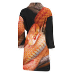 Corn Snake Print Men's Bathrobe