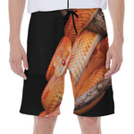 Corn Snake Print Men's Beach Shorts