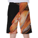 Corn Snake Print Men's Beach Shorts