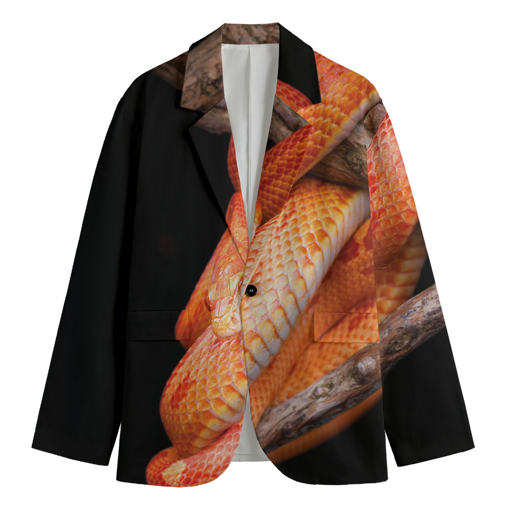 Corn Snake Print Men's Blazer