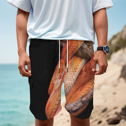 Corn Snake Print Men's Cargo Shorts