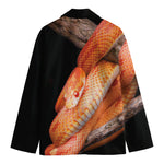 Corn Snake Print Men's Cotton Blazer