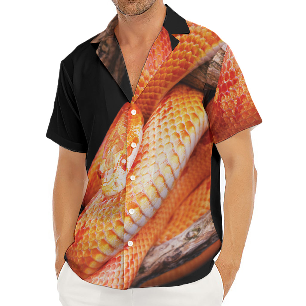 Corn Snake Print Men's Deep V-Neck Shirt
