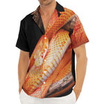 Corn Snake Print Men's Deep V-Neck Shirt