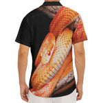 Corn Snake Print Men's Deep V-Neck Shirt