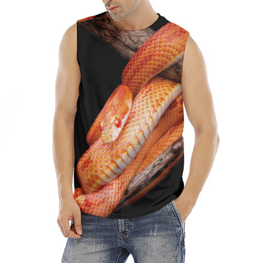 Corn Snake Print Men's Fitness Tank Top