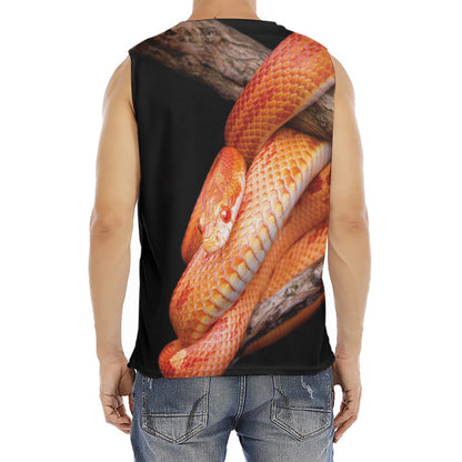 Corn Snake Print Men's Fitness Tank Top
