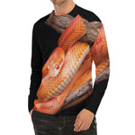 Corn Snake Print Men's Long Sleeve Rash Guard