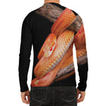 Corn Snake Print Men's Long Sleeve Rash Guard