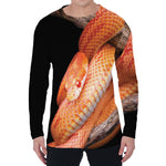 Corn Snake Print Men's Long Sleeve T-Shirt