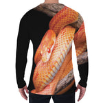 Corn Snake Print Men's Long Sleeve T-Shirt