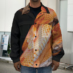 Corn Snake Print Men's Shirt Jacket