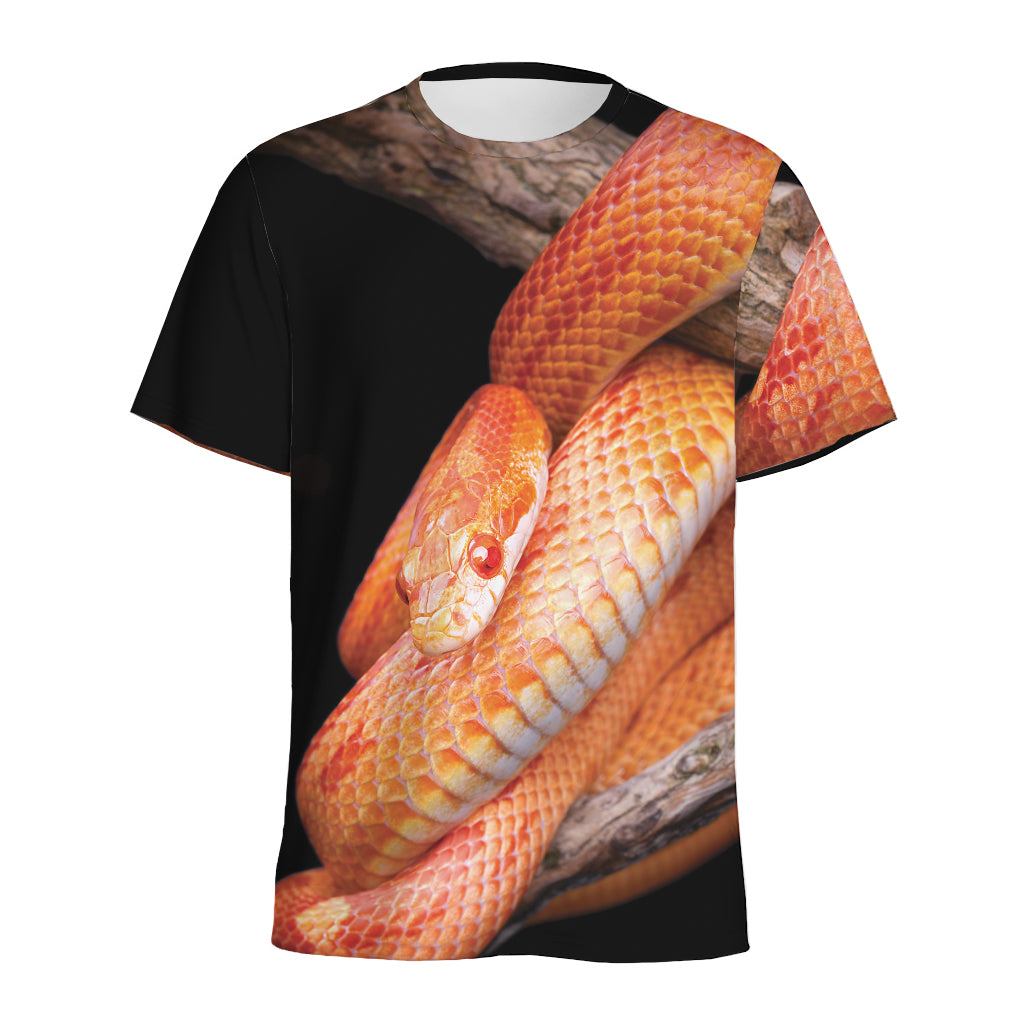 Corn Snake Print Men's Sports T-Shirt