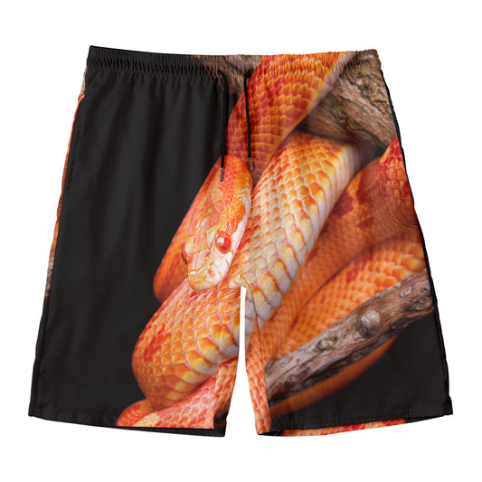 Corn Snake Print Men's Swim Trunks