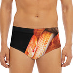 Corn Snake Print Men's Triangle Swim Briefs