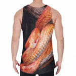 Corn Snake Print Men's Velvet Tank Top