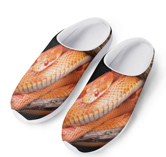 Corn Snake Print Mesh Casual Shoes