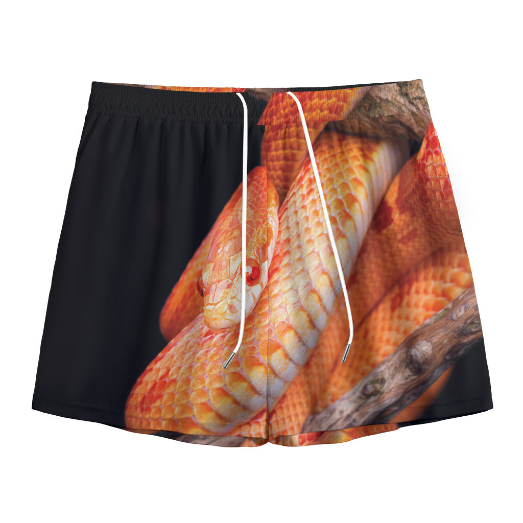 Corn Snake Print Mesh Shorts