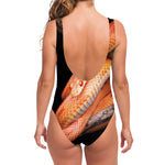 Corn Snake Print One Piece Swimsuit