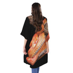Corn Snake Print Open Front Beach Cover Up