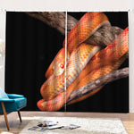 Corn Snake Print Pencil Pleat Curtains