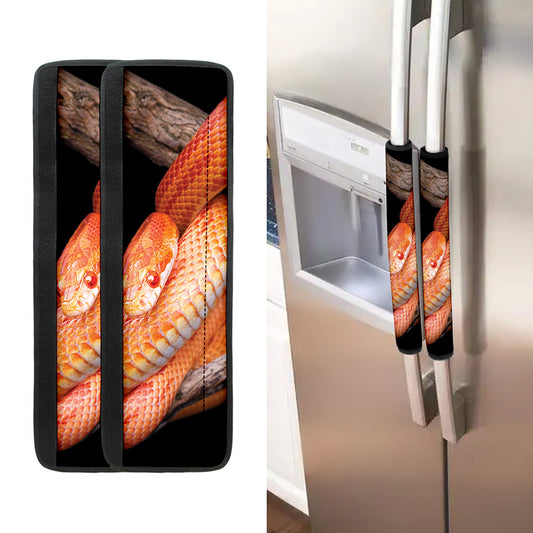 Corn Snake Print Refrigerator Handle Covers