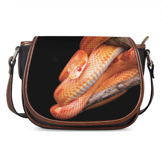 Corn Snake Print Saddle Bag