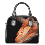 Corn Snake Print Shoulder Handbag