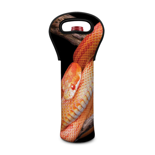 Corn Snake Print Single Neoprene Wine Tote