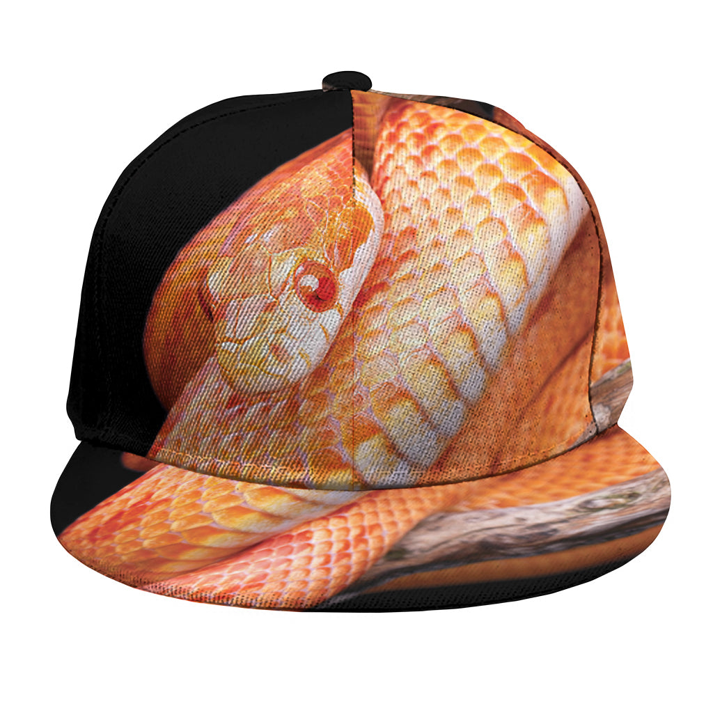 Corn Snake Print Snapback Cap