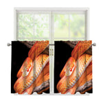Corn Snake Print Tier Curtains