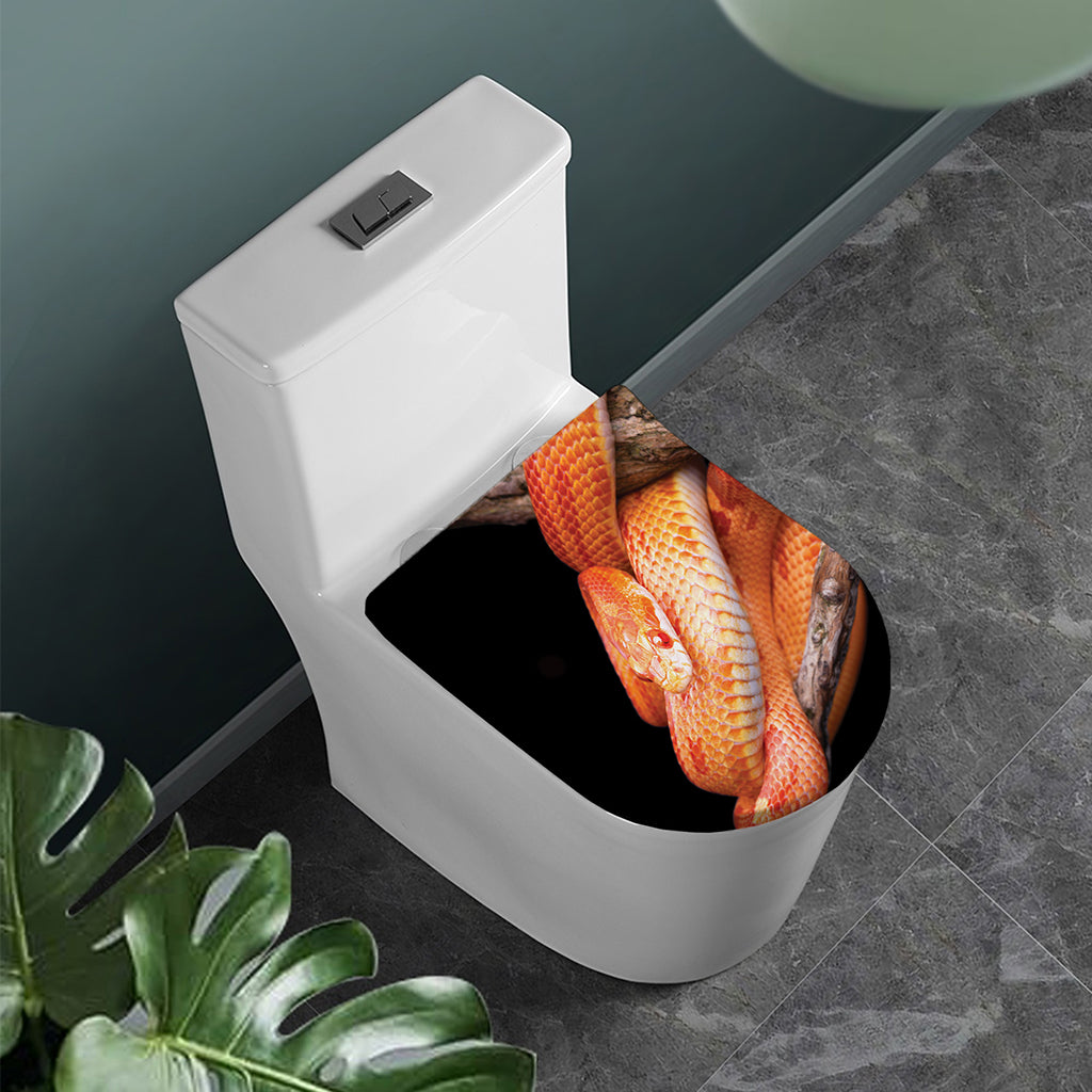 Corn Snake Print Toilet Lid Cover