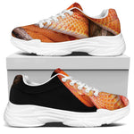 Corn Snake Print White Chunky Shoes