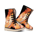 Corn Snake Print Winter Boots