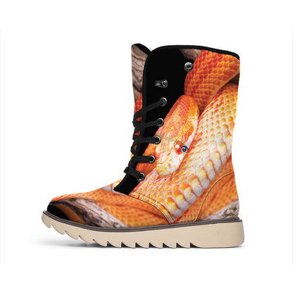 Corn Snake Print Winter Boots