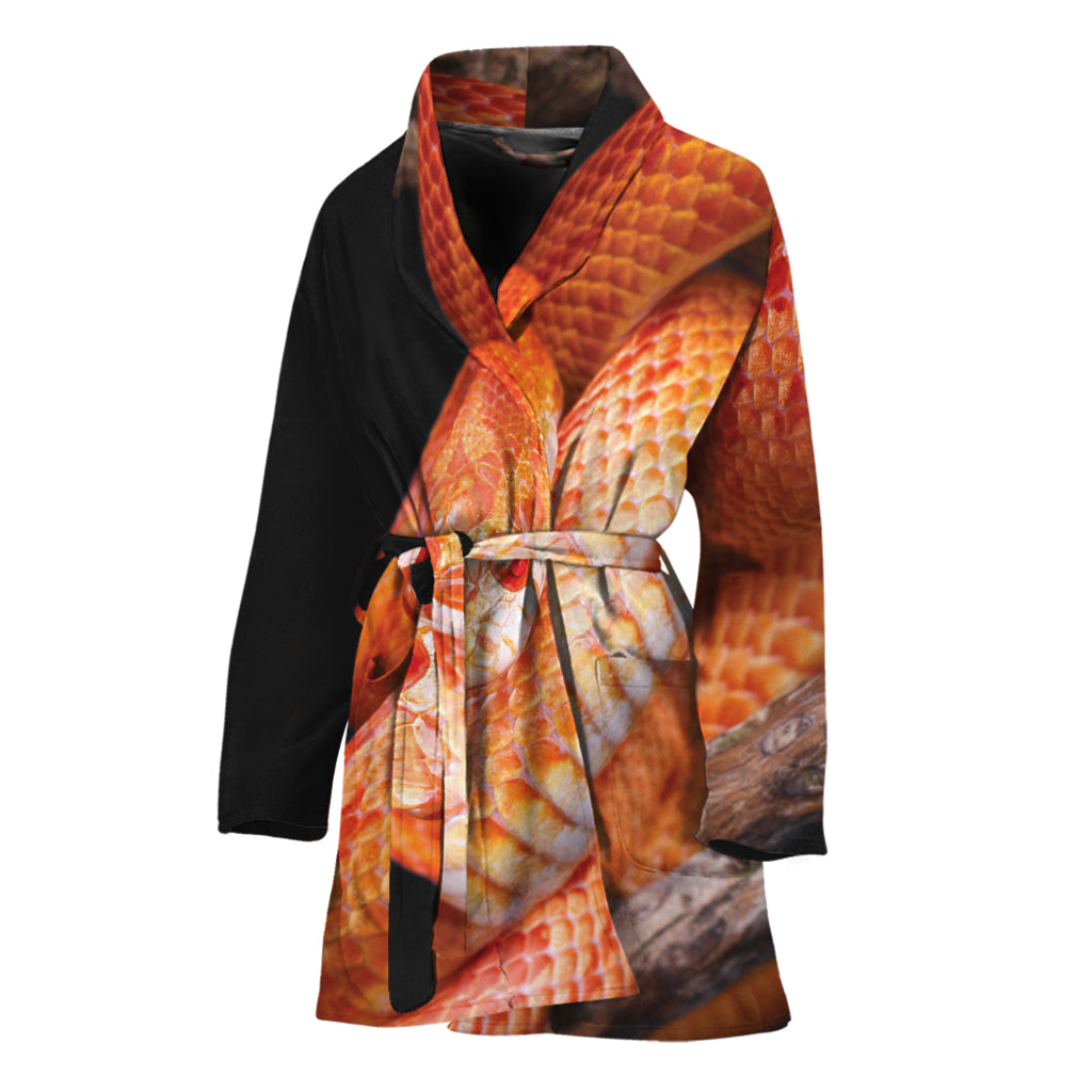 Corn Snake Print Women's Bathrobe