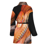Corn Snake Print Women's Bathrobe