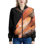 Corn Snake Print Women's Bomber Jacket