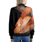 Corn Snake Print Women's Bomber Jacket